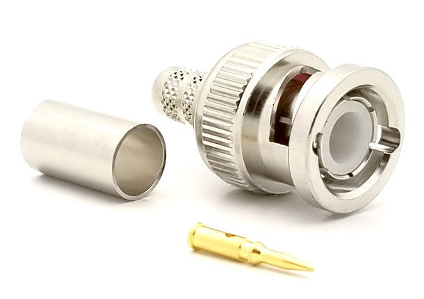 CONECTOR BNC MACHO 75 ohm, PARA RG6-U,- PARA CRIMPAR