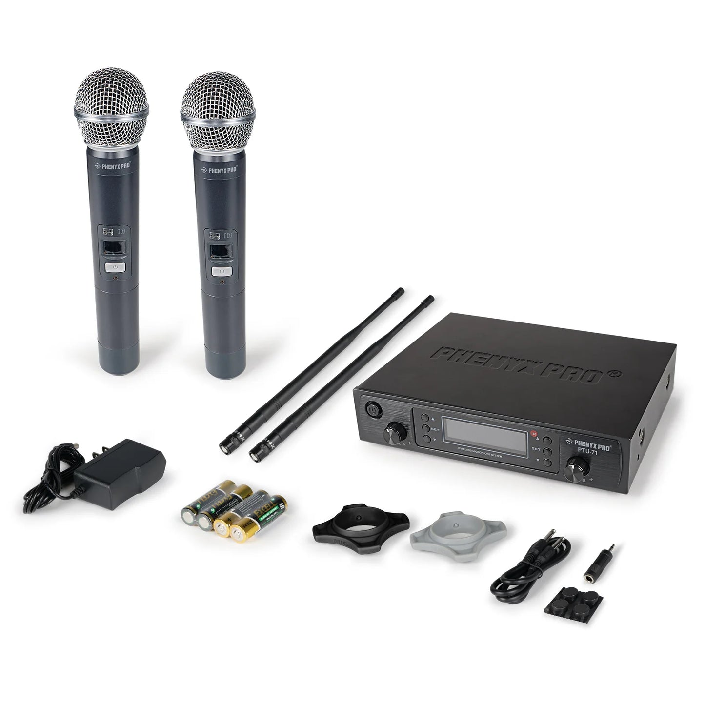 PTU-71-2H | Sistema de micrófono inalámbrico UHF dual con escaneo automático