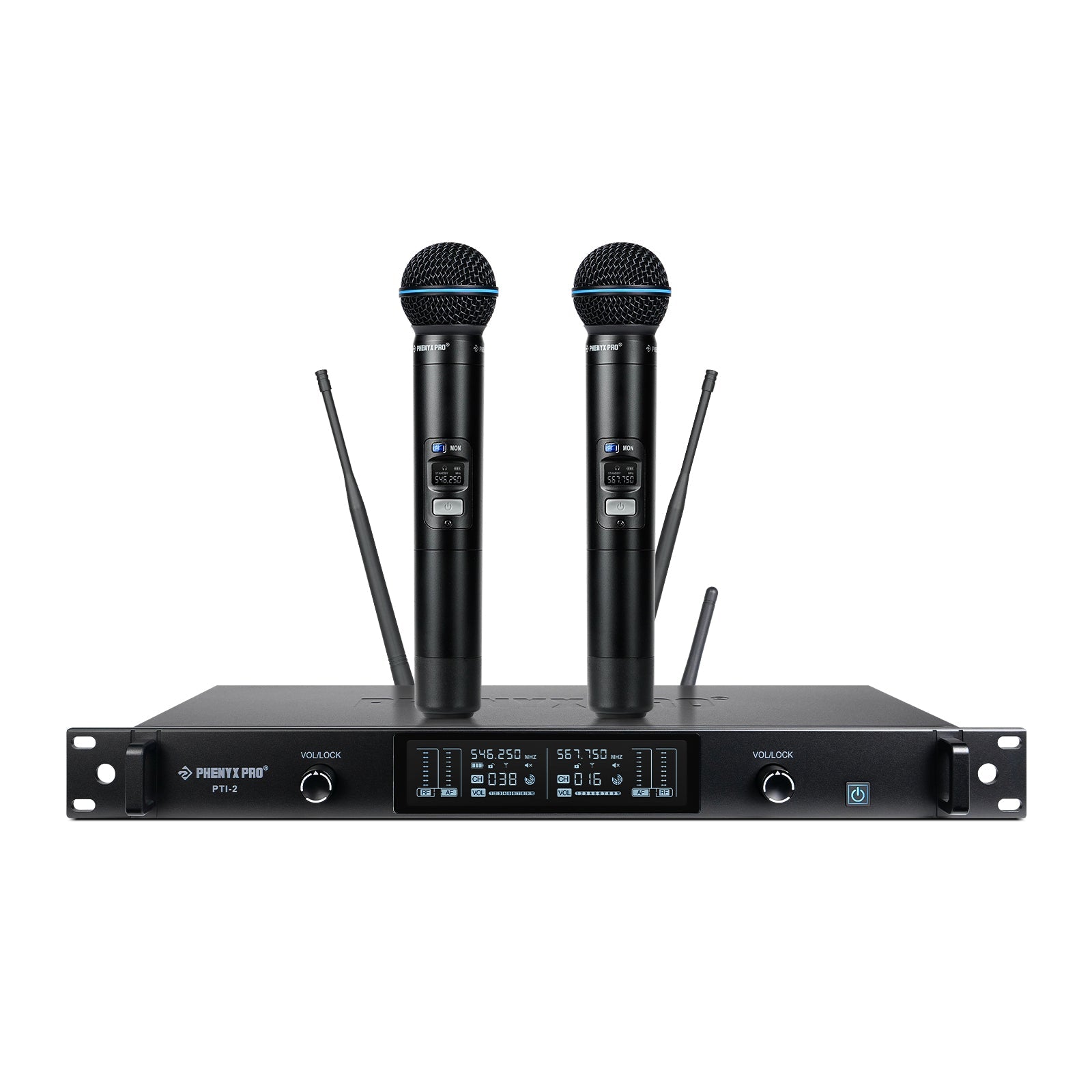 Sistema inalámbrico inteligente de dos canales Phenyx Pro PTI-2 con auto sincronización y talkback