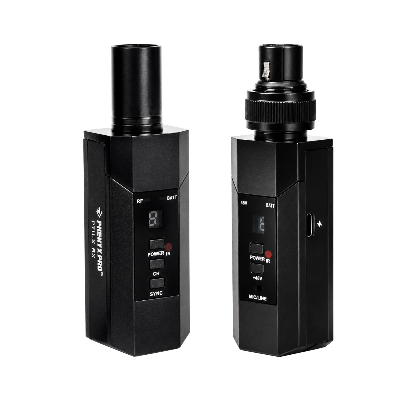 Transmisor y receptor inalámbrico plug-on XLR Phenyx Pro PTU-X para micrófono alámbrico