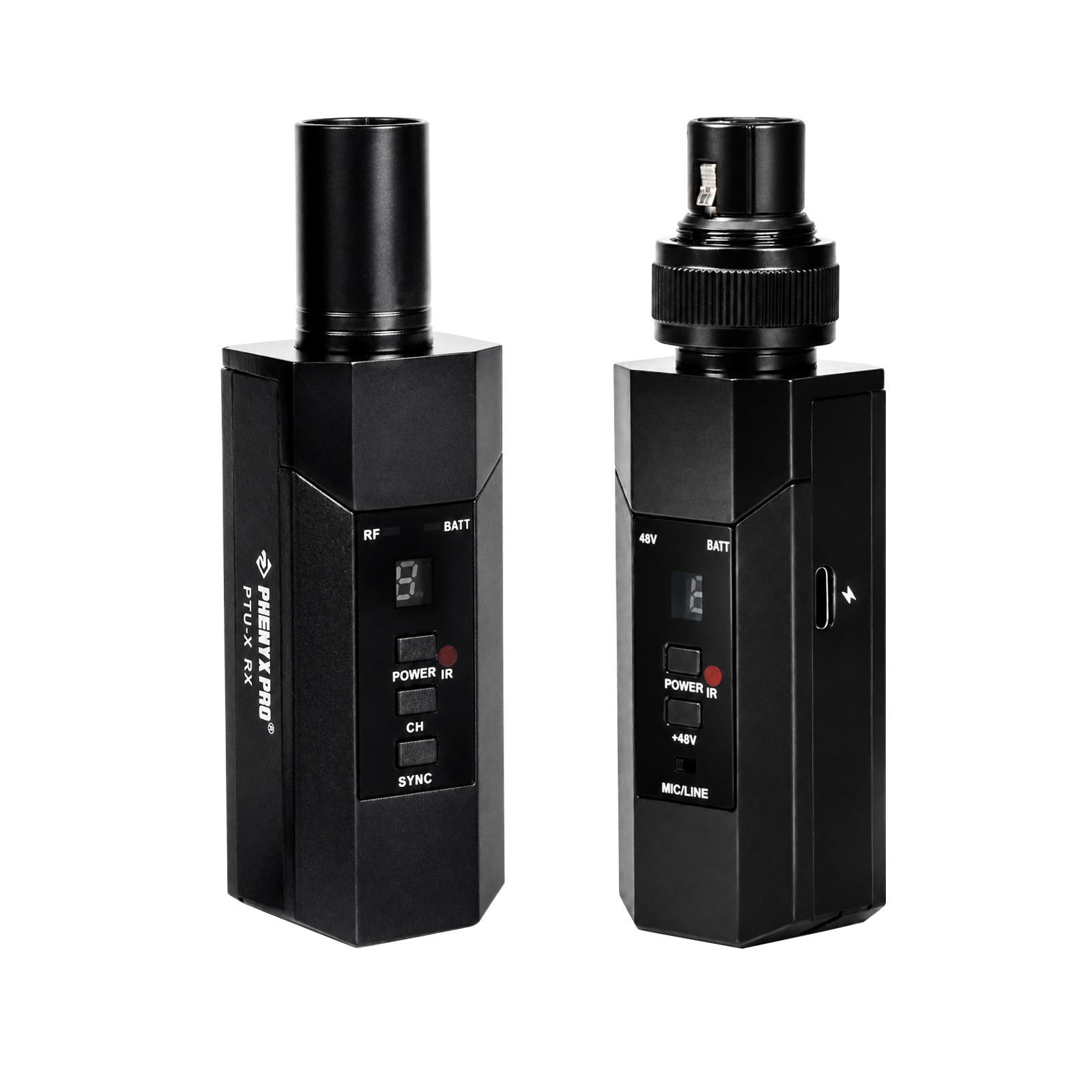 Transmisor y receptor inalámbrico plug-on XLR Phenyx Pro PTU-X para micrófono alámbrico