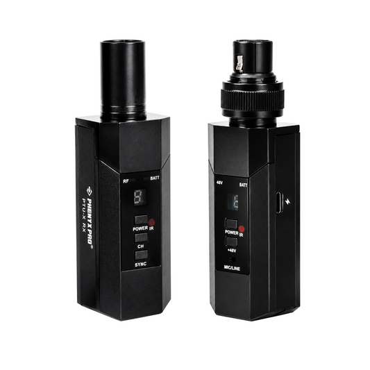 Transmisor y receptor inalámbrico plug-on XLR Phenyx Pro PTU-X para micrófono alámbrico