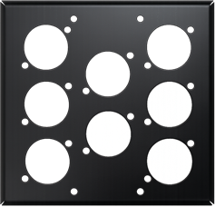 PLACA PARED TIPO D X 8 SERVICIOS-PARA CAJA 10X10x6cm