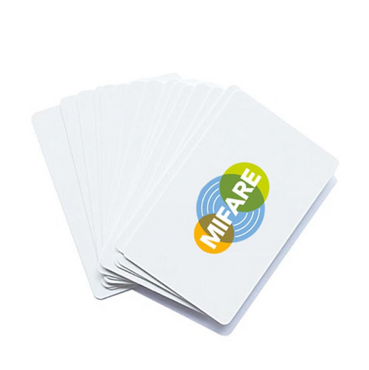 Paquete de tarjetas PVC blancas de proximidad MIFARE Classic 1K de 13,56 MHz para control de acceso